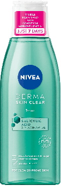 Тонік для обличчя Nivea ніжний, пом'якшуючий для проблемної шкіри Derma Skin Clear, 200 мл фото 1