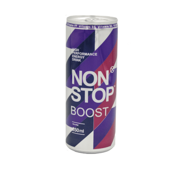 Non Stop напиток безалкогольный энергетический сильно газированный boost железная банка, 0,25л