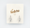 Оригинальные серьги Violetta  с узлом, 1пара