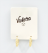 Золотистые серьги Violetta  с текстурной поверхностью, 1пара