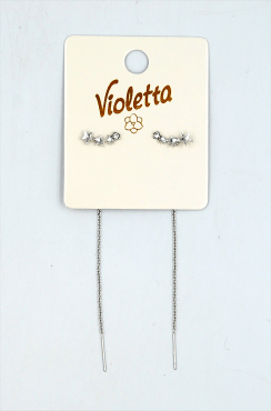 Серьги-цепочки Violetta стильные , 1пара