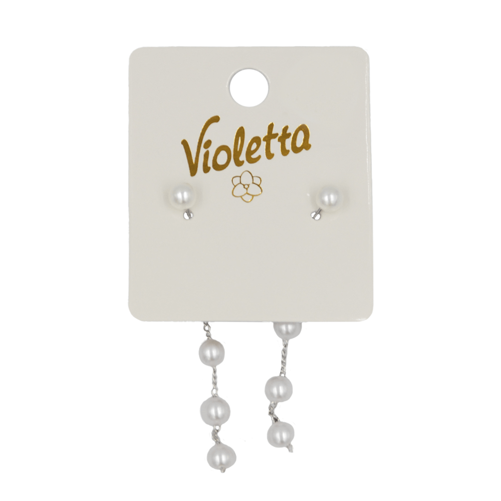 Violetta Сережки-підвіски з перлами, 1пара