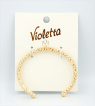 Violetta Золотистый браслет с текстурной поверхностью, 1шт