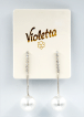 Сережки пусети Violetta з камінням, 1пара