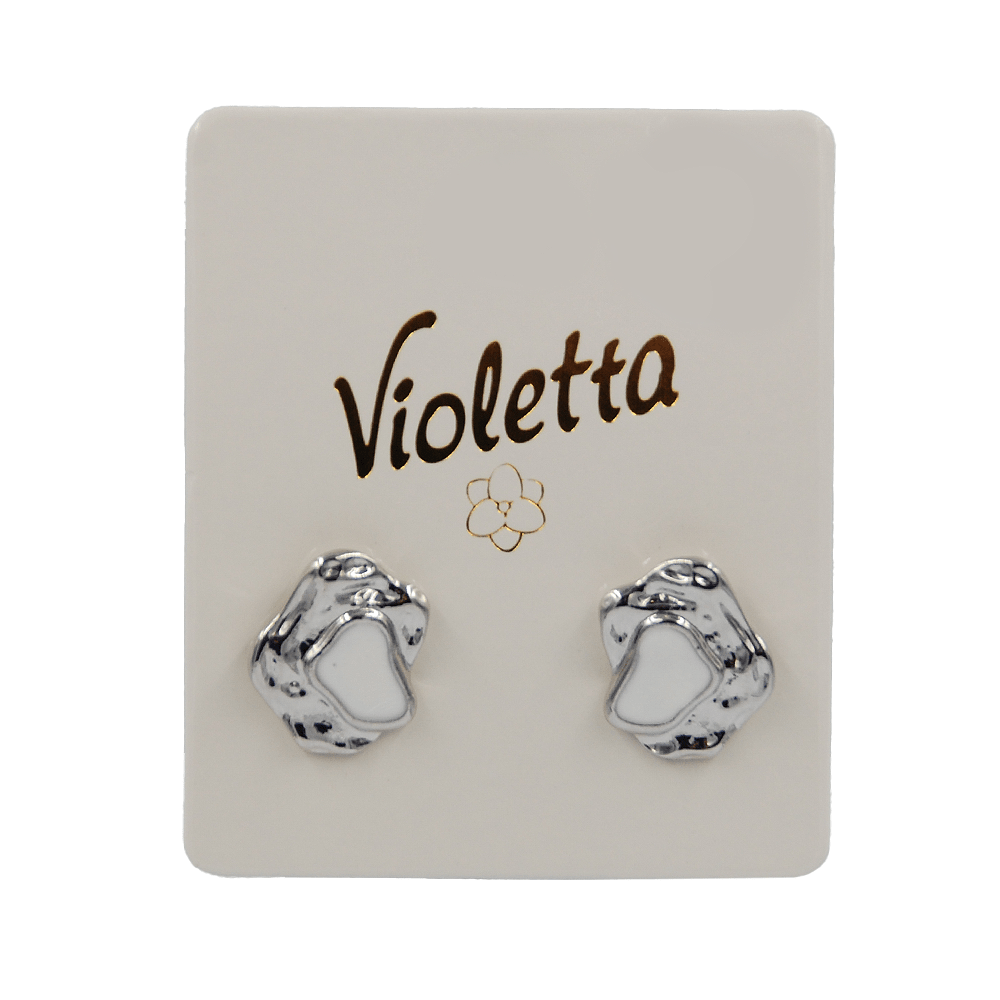 Сережки-пусети Violetta Серце, 1 пара