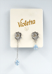Сережки пусеты Violetta ажурные, 1пара