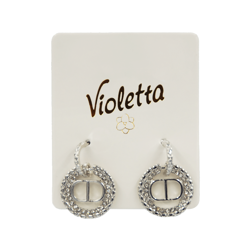 Розкішні кільця-сережки Violetta, 1 пара