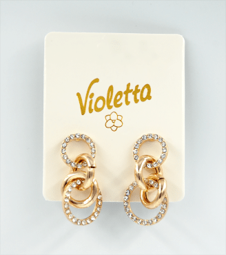 Violetta сережки переплетені кільця, 1пара