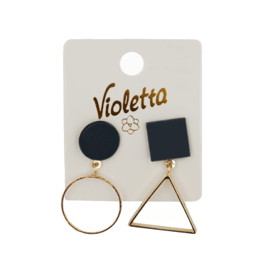 Модные серьги Violetta в стиле минимализм , 1 пара