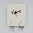 Сережки-пусети Violetta сріблясті, 1пара