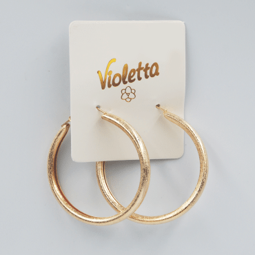Violetta золотистые серьги-кольца, 1пара