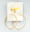 Violetta сережки переплетенные кольца цвета золота, 1пара