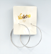 Сережки Violetta класичні сріблясті, 1пара