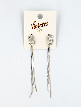 Серьги Violetta  с подвесками из цепочек, 1пара