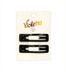 Violetta Заколки для волос компактные черного цвета, 2шт