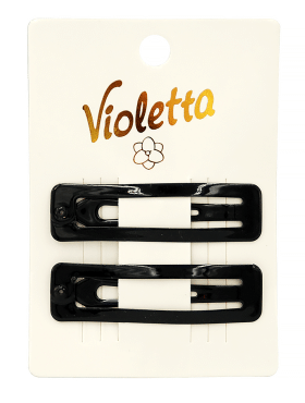 Заколки для волос Violetta компактные черного цвета 2 шт.