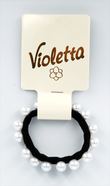 Violetta col. резинка для волос с бусинами артикул CH-SM-23-212, 1 штука