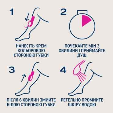 Крем для депіляції в душі для чутливої шкіри Veet MINIMA, з Алоє Вера, 135 мл фото 5