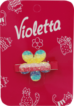 Зажим для волос детский Violetta цветок, 1 шт