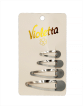 Violetta col. заколки-хлопавки для волосся артикул  CH-SM-23-258, 4 штуки