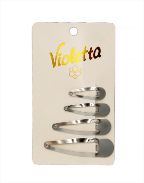 Violetta col. заколки-хлопавки для волосся артикул  CH-SM-23-258, 4 штуки