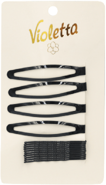 Заколки для волосся Violetta col. (хлопавки + невидимки) (CH-SM-23-263) 14 шт