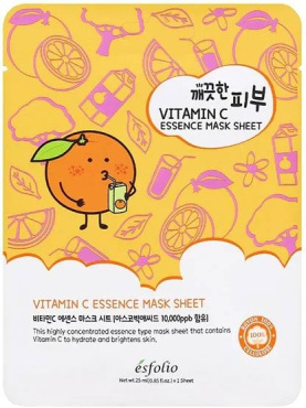 Маска тканинна для обличчя Esfolio Vitamin C з антиоксидантною дією 25 мл