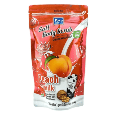 Yoko Gold скраб солевой для тела персик и молоко Peach+Milk, 350г