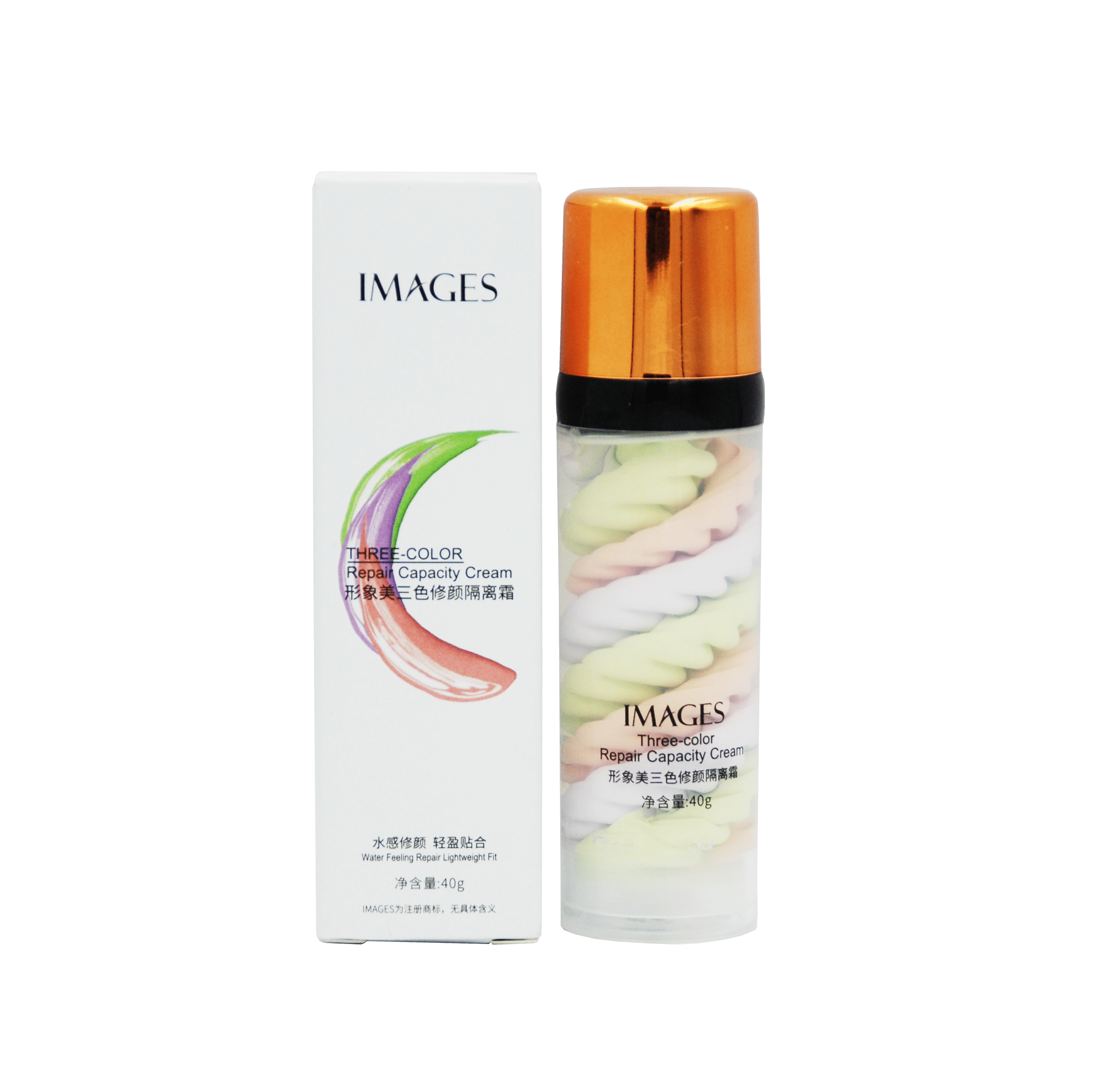 База під макіяж 3в1 триколірна IMAGES Toning Tricolor, 40 г