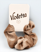 Резинка для волосся Violetta оксамитова беж, 1 шт