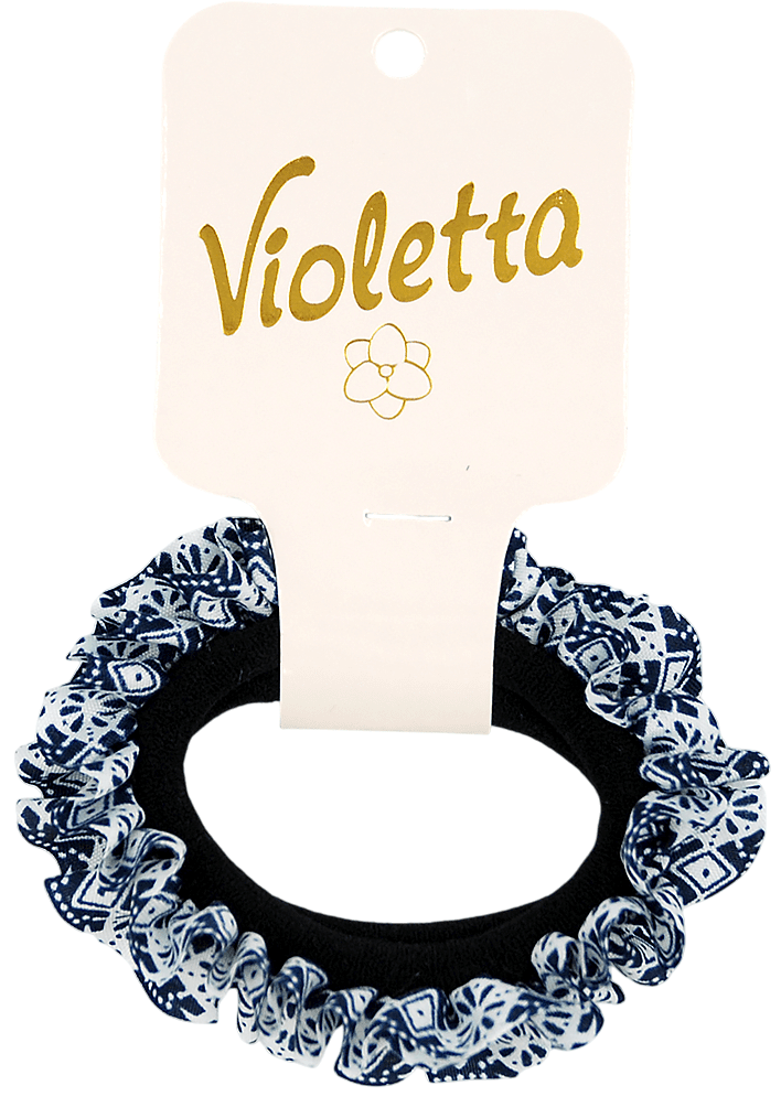 ♪♪♪ Резинка для волос Violetta Glitter Denim с украшением (CH-SM-23