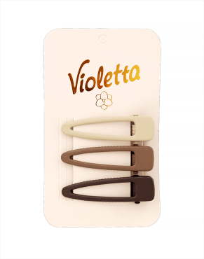 Violetta col. зажимы для волос цвет в ассортименте артикул CH-SM-23-318, 3 штуки
