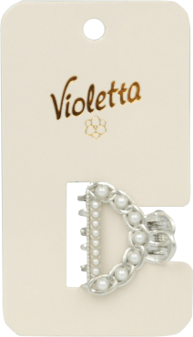 Violetta col. краб для волос металлический с бусинами артикул CH-SM-23-331, 1 штука