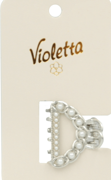 Краб для волос Violetta металлический с бусинами (CH-SM-23-331) 1 шт