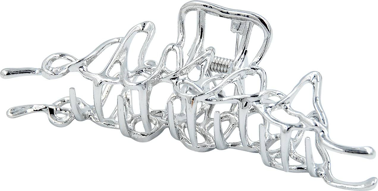 Краб для волосся Violetta металевий срібний 1 шт