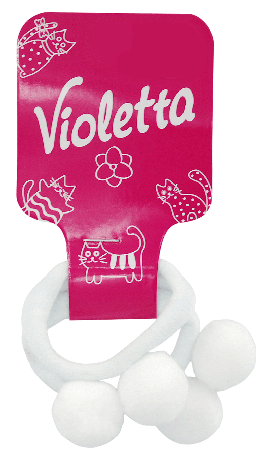 Резинки для волосся Violetta дитячі з помпонами 2 шт