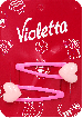 Violetta Дитячі шпильки для волосся у формі сердечок, 2шт