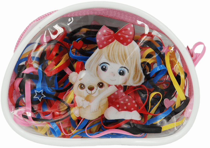 Резинки для плетения Violetta "Mini Rainbow Set" в косметичке, 200 шт.