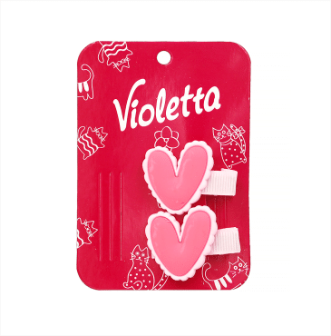 Violetta Детские заколочки в форме сердечек, 2шт
