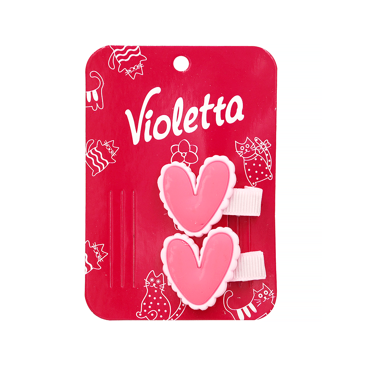 Violetta Дитячі заколочки у формі сердечок, 2шт — фото 1