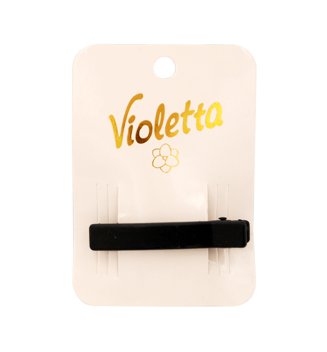 Затиск для волосся Violetta "Classic Grip" чорний (CH-SM-23-386) 1 шт.