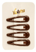 Заколки-щелчки Violetta col. для волос, артикул (CH-SM-23-393) 4 шт.