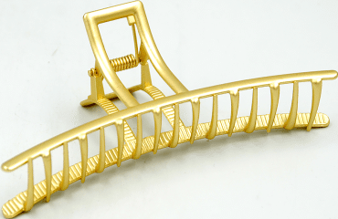 Краб для волосся Violetta металевий з золотистим ефектом 1 шт