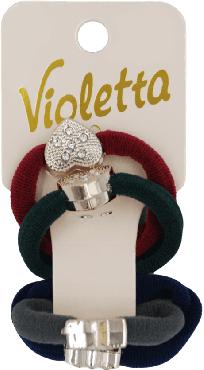 Резинки для волосся Violetta col. з прикрасою (CH-SM-23-442) 4 шт