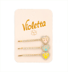 Violetta col. невидимки для волос с украшением артикул CH-SM-23-504, 3 штуки