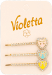 Невидимки для волосся Violetta col. з прикрасою (CH-SM-23-504) 3 шт