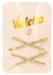 Невидимки для волосся Violetta col. зі стразами (CH-SM-23-506) 2 шт.