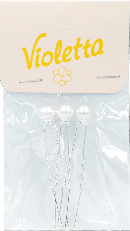 Шпильки для волосся Violetta (CH-SM-23-519) з перлинами 3 шт.
