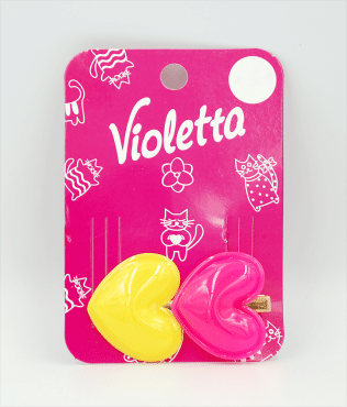 Violetta Детская яркая заколка в форме сердца 1шт