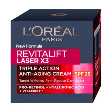 Крем для лица L`Oreal Revitalift LASERх3 антивозрастной  дневной  SPF 25, 50мл фото 2